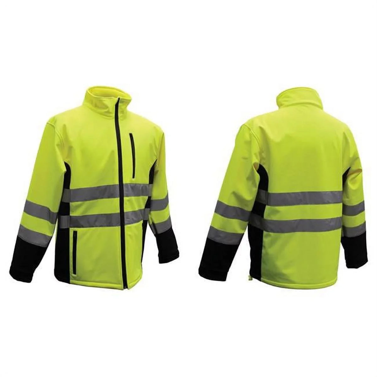 Boss 8008691 Hi-Vis Yellow Polyester Unisex Rain Jacket, Medium
