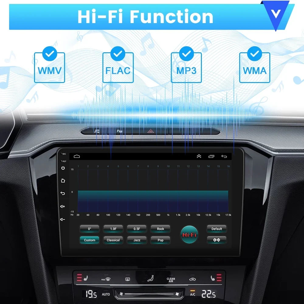 Podofo 2+64G for Honda Civic 2006-2011 Wireless Carplay Android Auto Mirror Link 10'' Touchscreen Car Stereo Radio Android 13  1080P   Hifi  Bluetooth,  Backup Camera