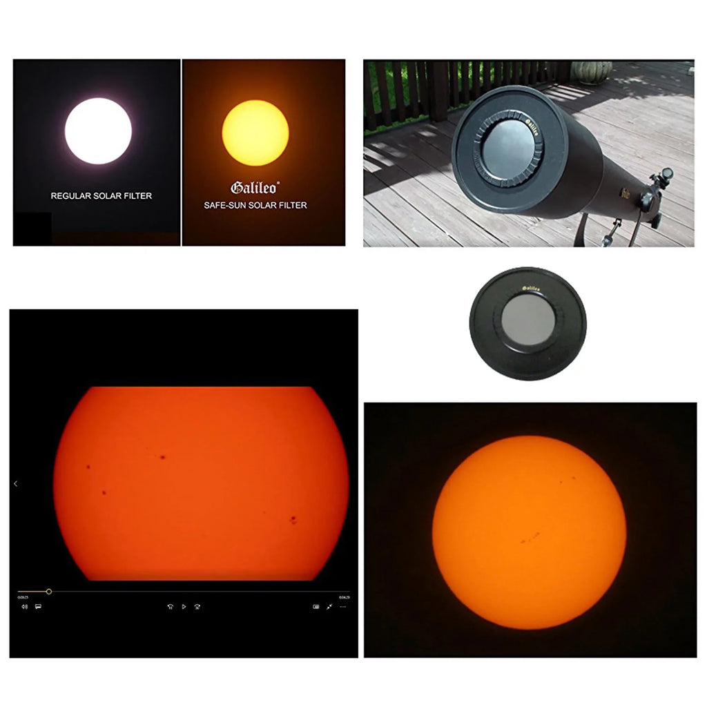 Cassini 800mm x 60mm Day/Night telescope kit with Smartphone Adapter and Solar Filter Cap