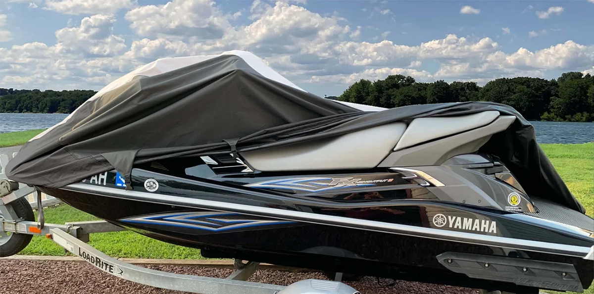 '-  JetSki Cover Compatible for Kawasaki Jet Ski 1100  900  1997-2002  Trailerable Jet Ski Cover