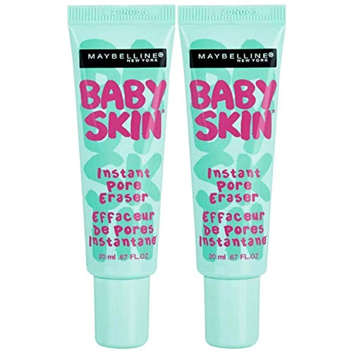 Maybelline Baby Skin Instant Pore Eraser Primer Makeup, Clear, 2 Count